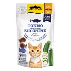 GimCat Crunchy Snacks Lašišos, tuno ir cukinijų traškūs skanėstai katėms, 50 g