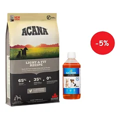 ACANA HERITAGE Light & Fit Dog 11,4kg + LAB V Lašišų aliejus šunims ir katėms 500ml