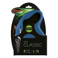 Flexi New Classic juostinė pavadėlė šunims iki 50 kg, mėlyna, 8 m — 2 nuotrauka
