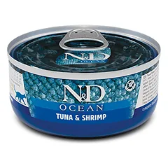 FARMINA N&D OCEAN – CAT Wet Tuna&Shrimp ADULT 70 g (pak.24)