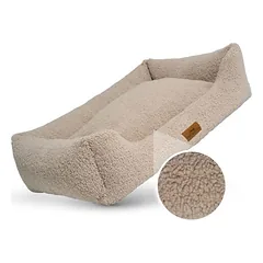 Orthopädisches Hundebett aus kuschelweichem Teddystoff