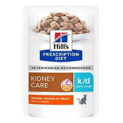 HILL'S Prescription Diet Feline k/d Kidney Care Early Stage su vištiena 12x85 g