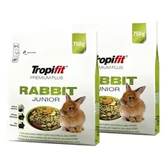Maistas jauniems triušiukams Tropifit Premium Plus Rabbit Junior 2x750 g