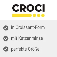 Croci Bakery Street Croissant su katžole, žaislas katėms, 1 vnt. — 2 nuotrauka