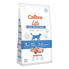 CALIBRA Dog Life Adult Medium Breed Chicken 12 kg + jautienos cigarai 3 vnt SIMPLY FROM NATURE