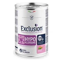 Exclusion diet hypo konservai šuniukams, su kiauliena ir žirniais, 400g