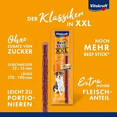 Vitakraft Beef Stick XXL skanėstai šunims, < 49 g — 3 nuotrauka