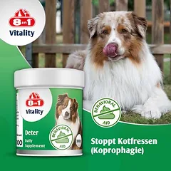 8in1 Vitality tabletės nuo išmatų valgymo, papildas šunims, < 49 g — 2 nuotrauka