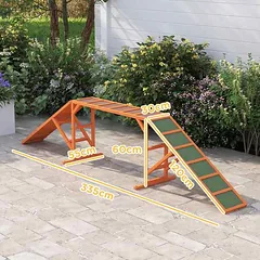 Šunų vikrumo tiltas PawHut 325x55x69cm., įvairių spalvų — 3 nuotrauka