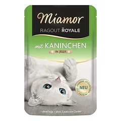MIAMOR Ragout Royale in Jelly Rabbit triušių želė paketėlis katėms 100 g nuotrauka