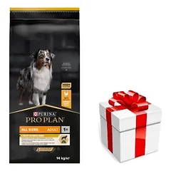 PRO PLAN Light Sterilised All Sizes Suaugusių šunų maistas su vištiena 14kg + STAIGMENA ŠUNIUI