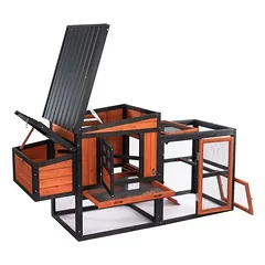 TIAKI medinė vištidė, L 182 x B 71,8 x H 98,5 cm (2 pakuotės*) — 2 nuotrauka