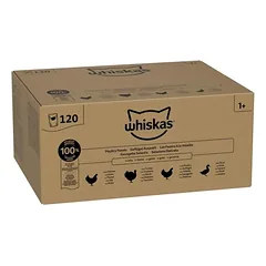 Whiskas Adult Beutel Geflügel Auswahl in Gelee 120 x 85 g