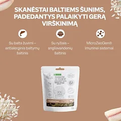 Visų veislių suaugusių baltakailių šunų pašaro papildas - skanėstai su balta žuvimi, 150 g — 2 nuotrauka