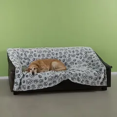 Smartpet mikropluošto pledas Pawzzz katėms, L 200 x B 150 cm, šviesiai pilka/juoda — 3 nuotrauka