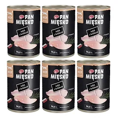 PAN MIŠKO Kalakutas su triušiu drėgnas maistas katėms 6x400 g