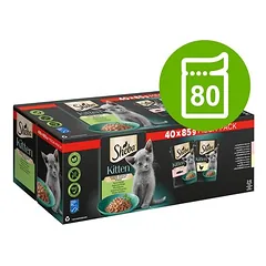 Sparpaket Sheba Kitten Varietäten Frischebeutel Huhn & Lachs