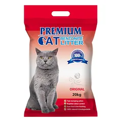Premium Cat Clumping Bentonite Litter - ORIGINAL kačių kraikas 20L