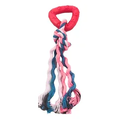 Žaislas šuniui guminis kramtukas su virve, 38cm