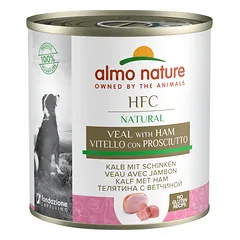 Almo Nature HFC Natural jautienos ir kumpio šlapias maistas suaugusiems šunims su jautiena ir kumpiu, 290 g