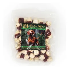 REAL DOG SNACKS Kaulas su mazgais, apsuktas ėriena 500g