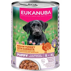 Eukanuba Turkey & Carrot konservai šuniukams su kalakutiena ir morkomis, 400 g