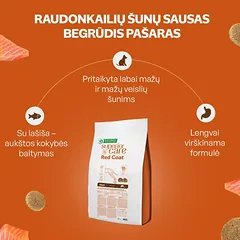Nature's Protection Superior Care suaugusių, visų veislių raudonkailių šunų sausas begrūdis pašaras su lašiša, 4 kg — 3 nuotrauka
