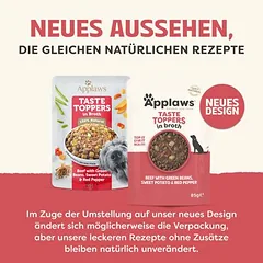 Applaws Taste Toppers Pouch in Brühe 12 x 85 g