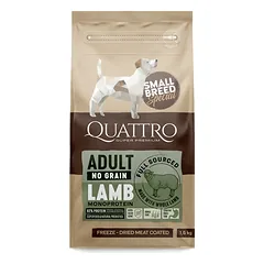 Quattro sausas maistas mažų veislių suaugusiems šunims su ėriena 1.5 kg