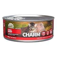 CHARM Fresh Beef Soft Pate visavertis minkštas paštetas katėms iš jautienos 85g