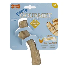 Nylabone Puppy Gourmet vištienos lazdelė - šunų kramtukas, intensyvus vištienos skonis