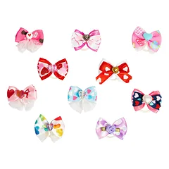 Groom Professional Love Heart Bows pakuotė 100 vnt. - mieli širdelės rašto kaspinai šunims