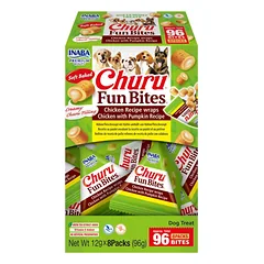 CHURU Fun Bites skanėstai su vištiena ir moliūgu šunims, 96 g