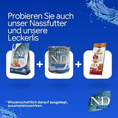 Farmina N&D Ocean su lašiša, menke ir melionu Medium & Maxi, sausas maistas šunims — 4 nuotrauka