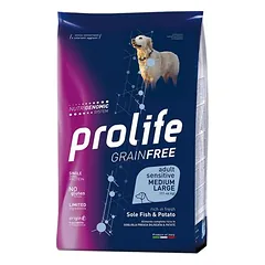 Dog Prolife Adult M/L Grain Free Sole Fisch & Kartoffel