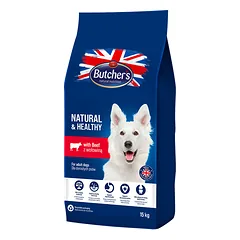 BUTCHER'S Natural&Healthy sausas maistas šunims su jautiena 15 kg