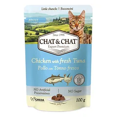 Chat & Chat Adult Cat Chicken with Tuna, kapsička 100 g