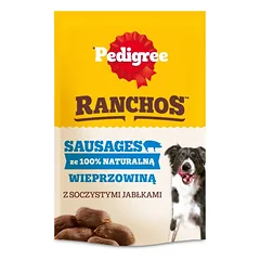 PEDIGREE Ranchos Sausages 100% Kiaulienos 7 x 60 g natūralūs šunų skanėstai