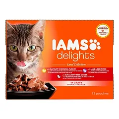 IAMS Cat Delights Adult All Breeds Land In Gravy Pouch 12 X 85 g