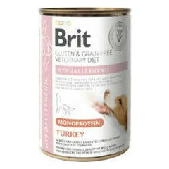 Brit GF Veterinary Diets Dog Can Hypoallergenic Monoprotein su kalakutiena, veterinarinis maistas šunims 400 g — 2 nuotrauka