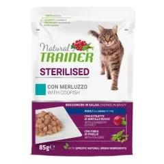 Natural Trainer Cat konservai su menke sterilizuotoms katėms, 85 g