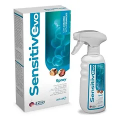 Sensitive Evo Spray, 200 ml – Inovatyvi purškiama priemonė šunims ir katėms, turintiems išsausėjusią odą