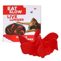 Lėto ėdimo priedas dubenėliui, Gobble Stopper (raudonas) — 1 nuotrauka