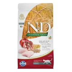 Farmina N&D Ancestral Grain Cat Low Grain Chicken & Pomegranate sausas maistas suaugusioms sterilizuotoms katėms, 10 kg