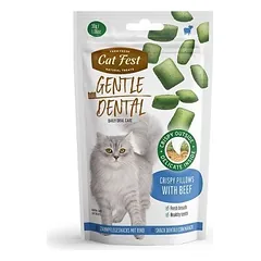 Cat Fest Dental traškūs pagalvėlės su jautiena, 30 g