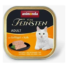 Animonda Vom Feinsten Cat Adult su paukštiena ir veršiena, drėgnas maistas katėms 100 g parduotuvėje 1petshop.lt