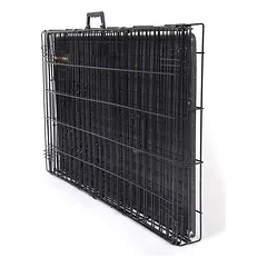 Metalinis dviejų durų narvas šuniui 91 x 64 x 58 cm XL dydžio, juodos spalvos — 5 nuotrauka