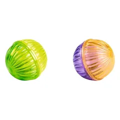 Beeztees Katzenspielzeug Spielball mit Perlen - 2 Stück