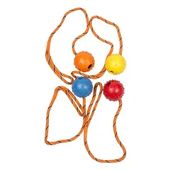 Duvo+ Dental Ball mit Noppen und Seil, Gummi