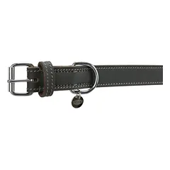 TRIXIE Rustic rieb. odos antkaklis, S-M 34-40cm/25mm, pilkas — 3 nuotrauka
